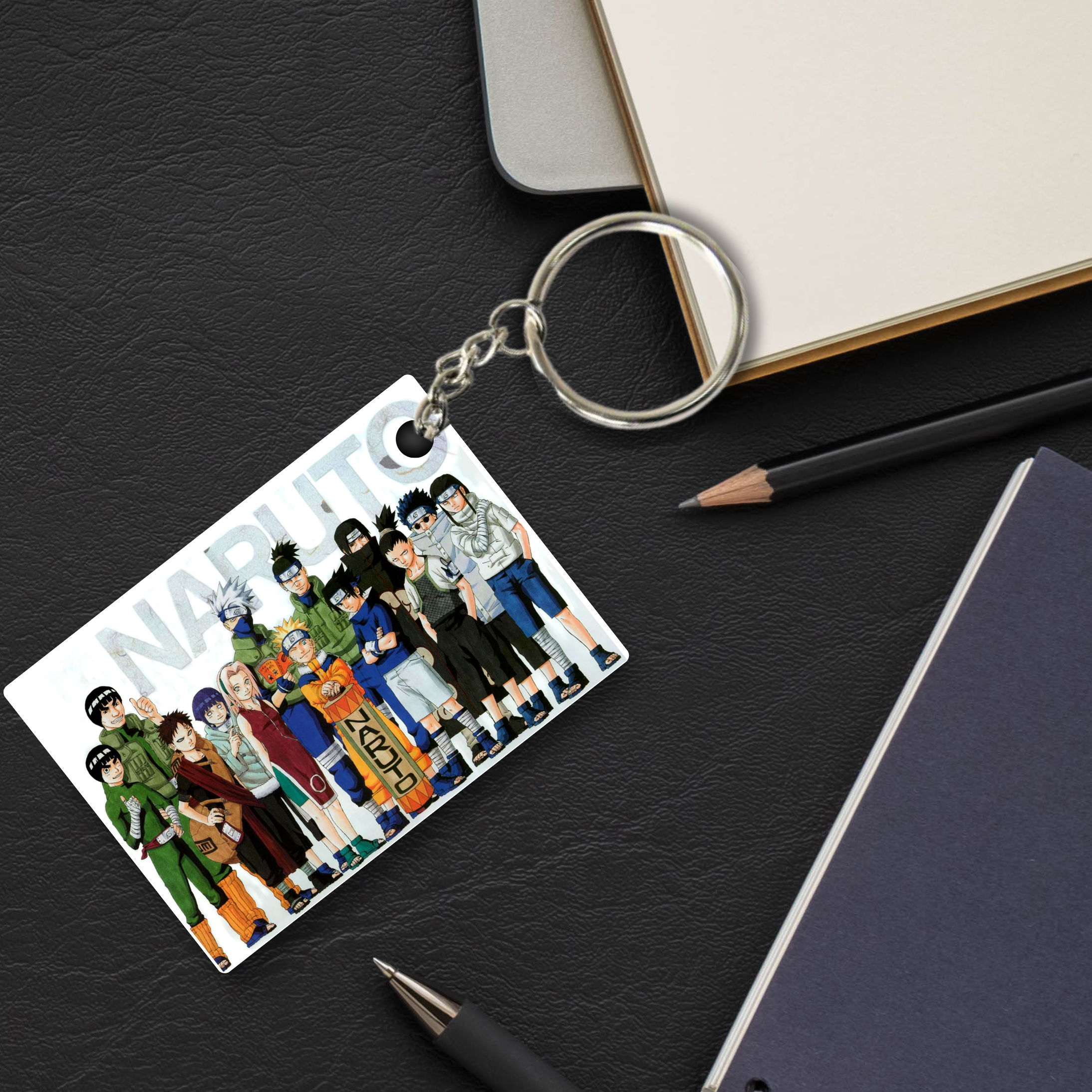 Replix Premium (Pack Of 4) Anime Printed Keychain For Bike, Scooty, Car, Acrylic Keyholder (Naruto 14)