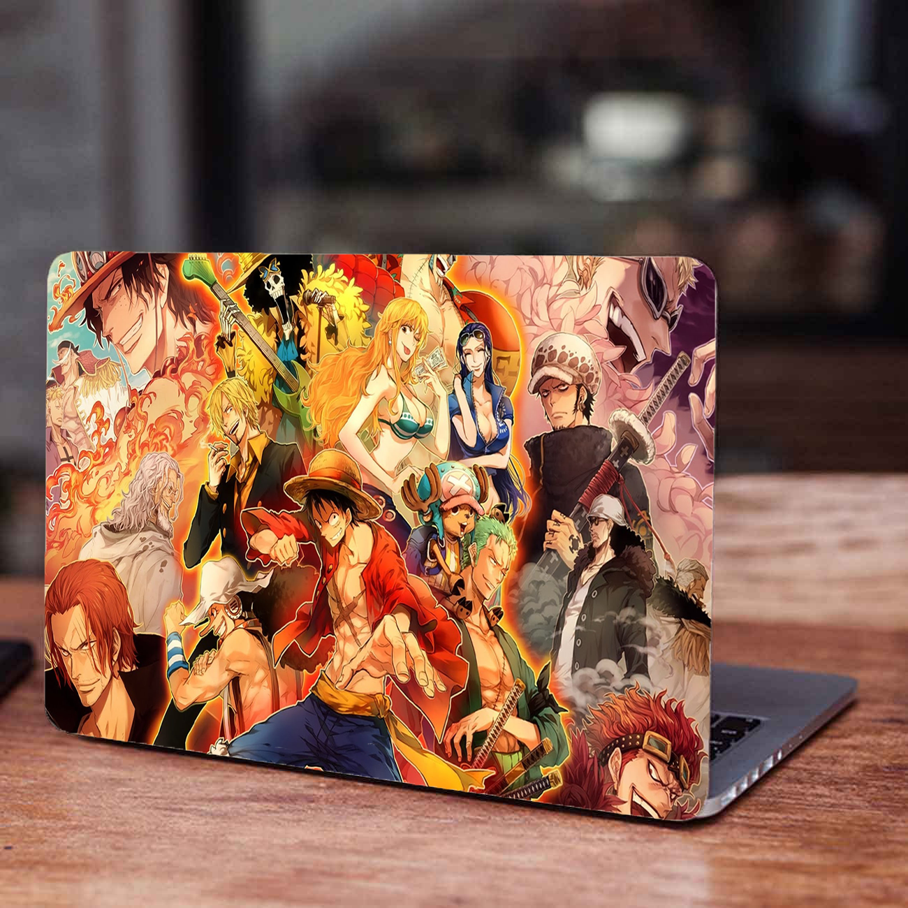 Replix One Piece Anime Vinyl Laptop Skin with Free Sticker Compatible for All Laptops Vinyl Laptop Decal 15.6