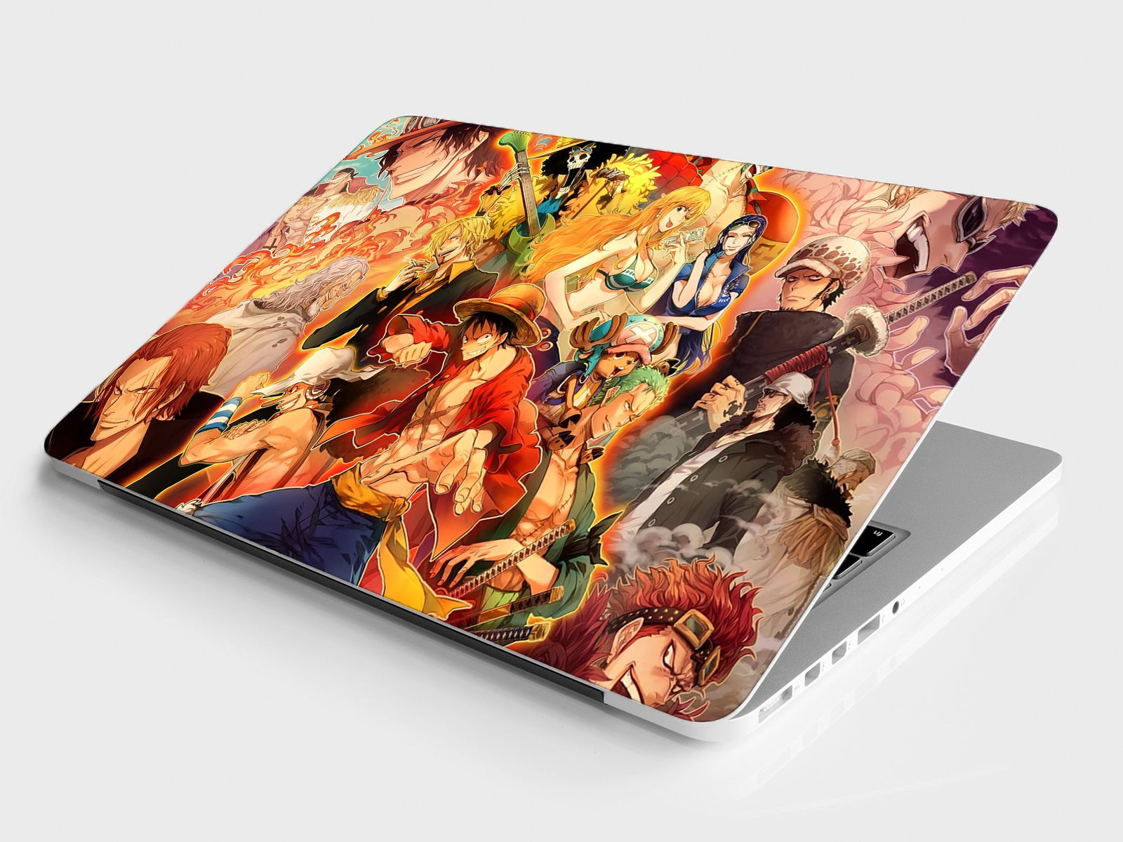 Replix One Piece Anime Vinyl Laptop Skin with Free Sticker Compatible for All Laptops Vinyl Laptop Decal 15.6