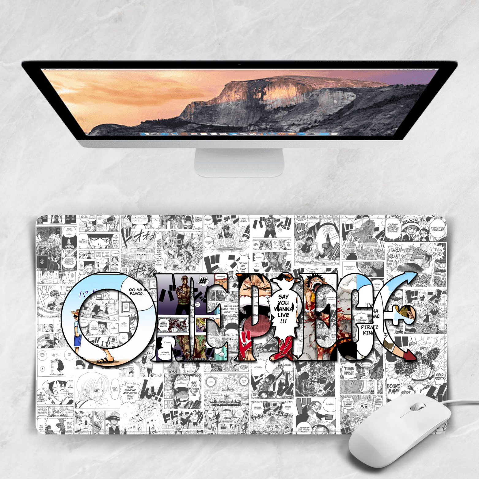 Replix Large One Piece Anime Printed Mousepad with Smooth Mouse Control Mouse Pad for Laptop Mousepad