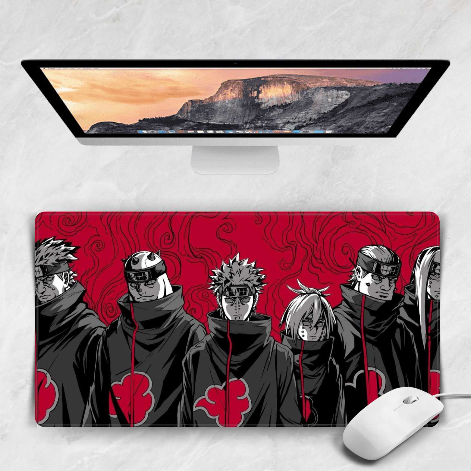 Replix Large Akatsuki Anime Printed Mousepad with Smooth Mouse Control Mouse Pad for Laptop Mousepad