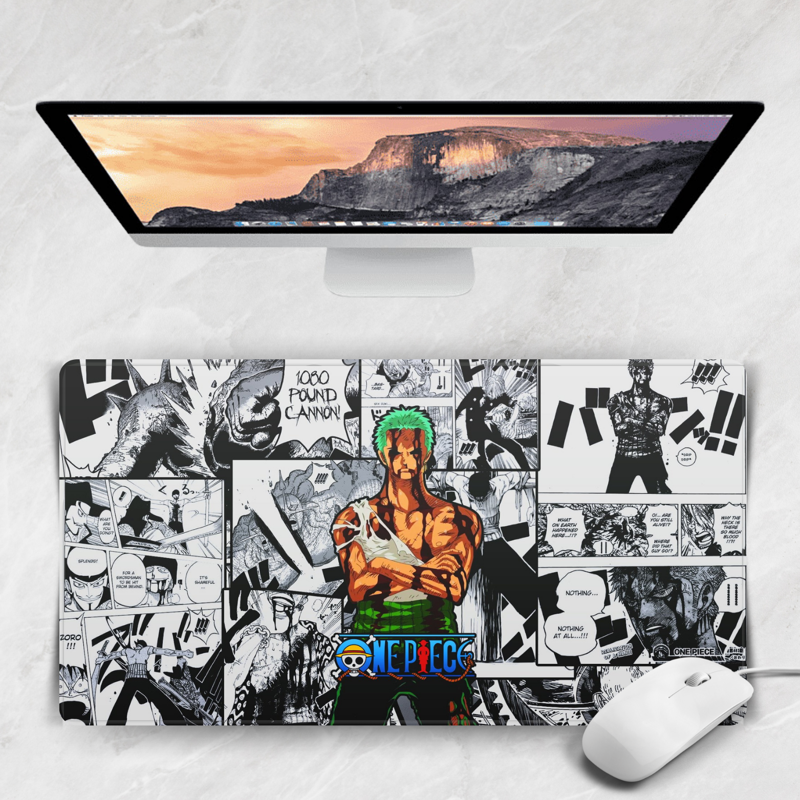 Replix Large Zoro Anime Printed Mousepad with Smooth Mouse Control Mouse Pad for Laptop Mousepad