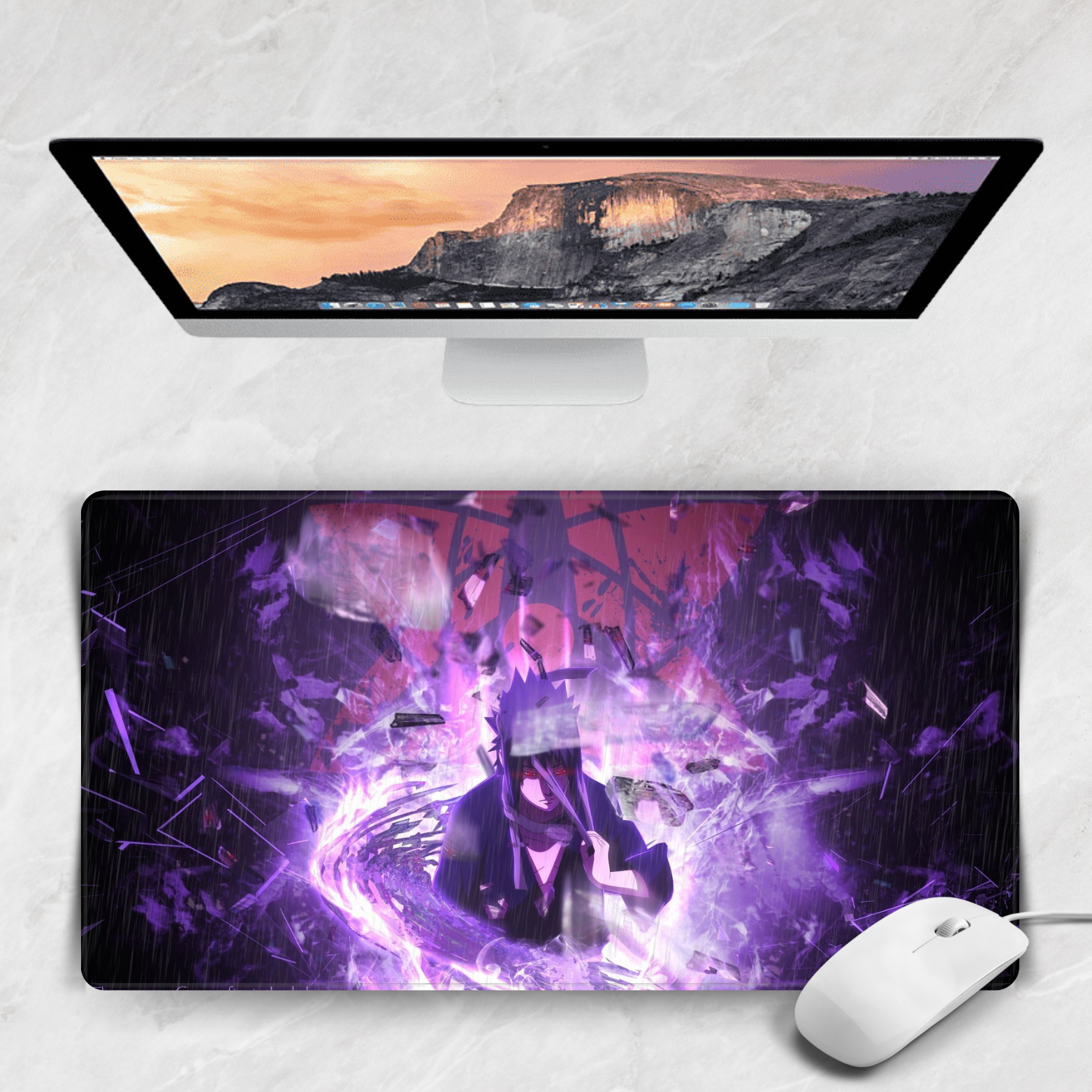 Replix Large Sasuke 1 Anime Printed Mousepad with Smooth Mouse Control Mouse Pad for Laptop Mousepad