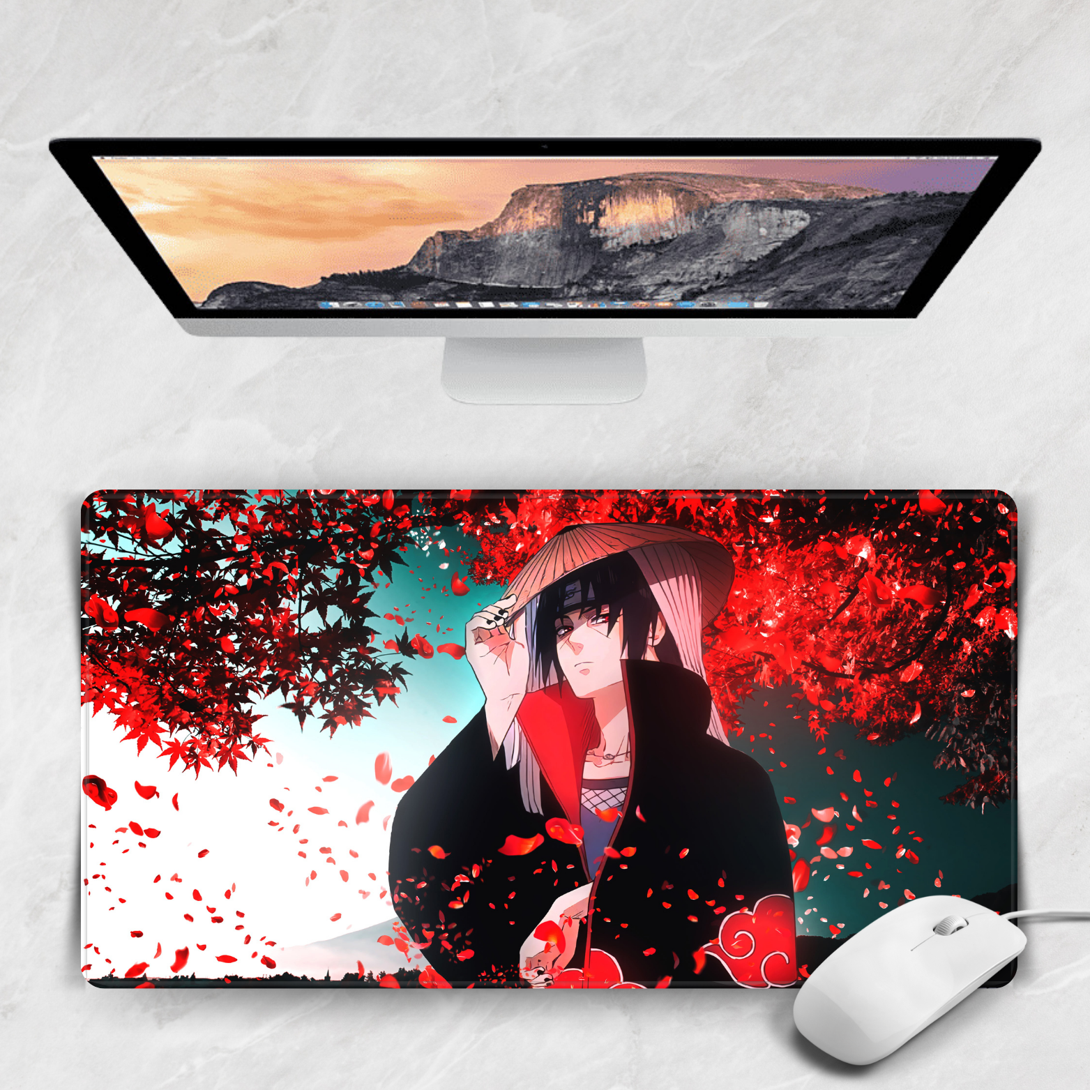 Replix Large Itachi 10 Anime Printed Mousepad with Smooth Mouse Control Mouse Pad for Laptop Mousepad