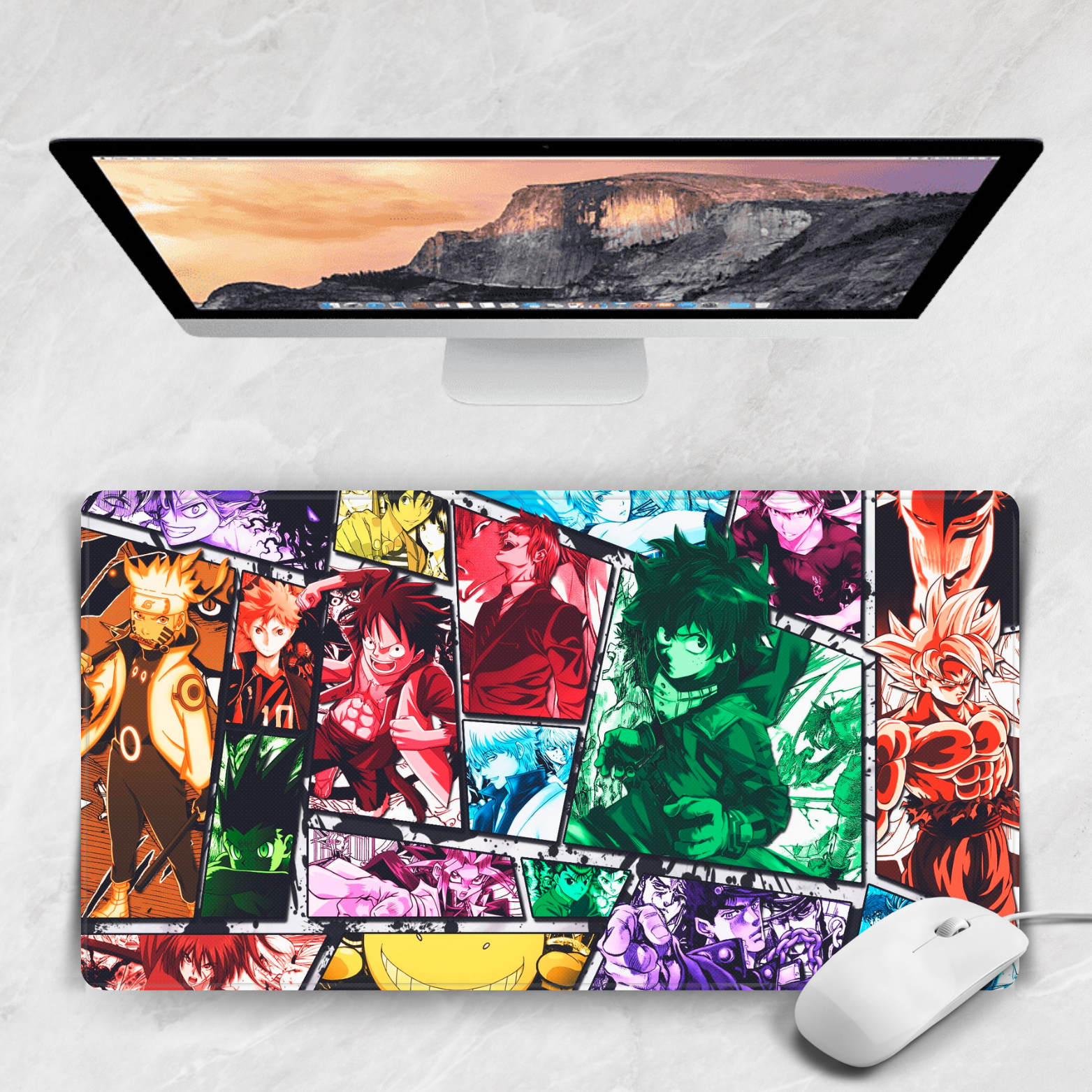 Replix Large Fight Anime Printed Mousepad with Smooth Mouse Control Mouse Pad for Laptop Mousepad