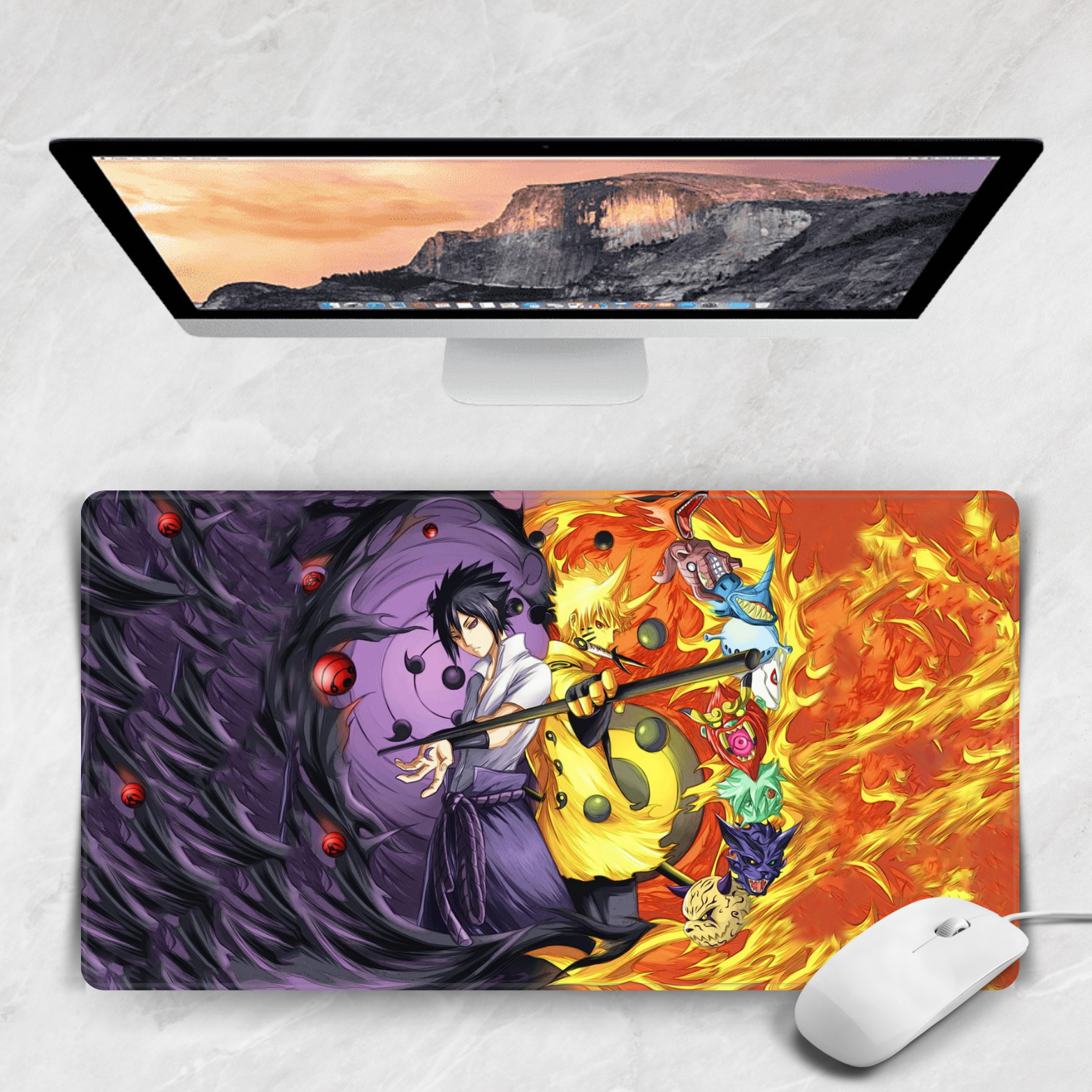 Replix Large Naruto-Sasuke Anime Printed Mousepad with Smooth Mouse Control Mouse Pad for Laptop Mousepad