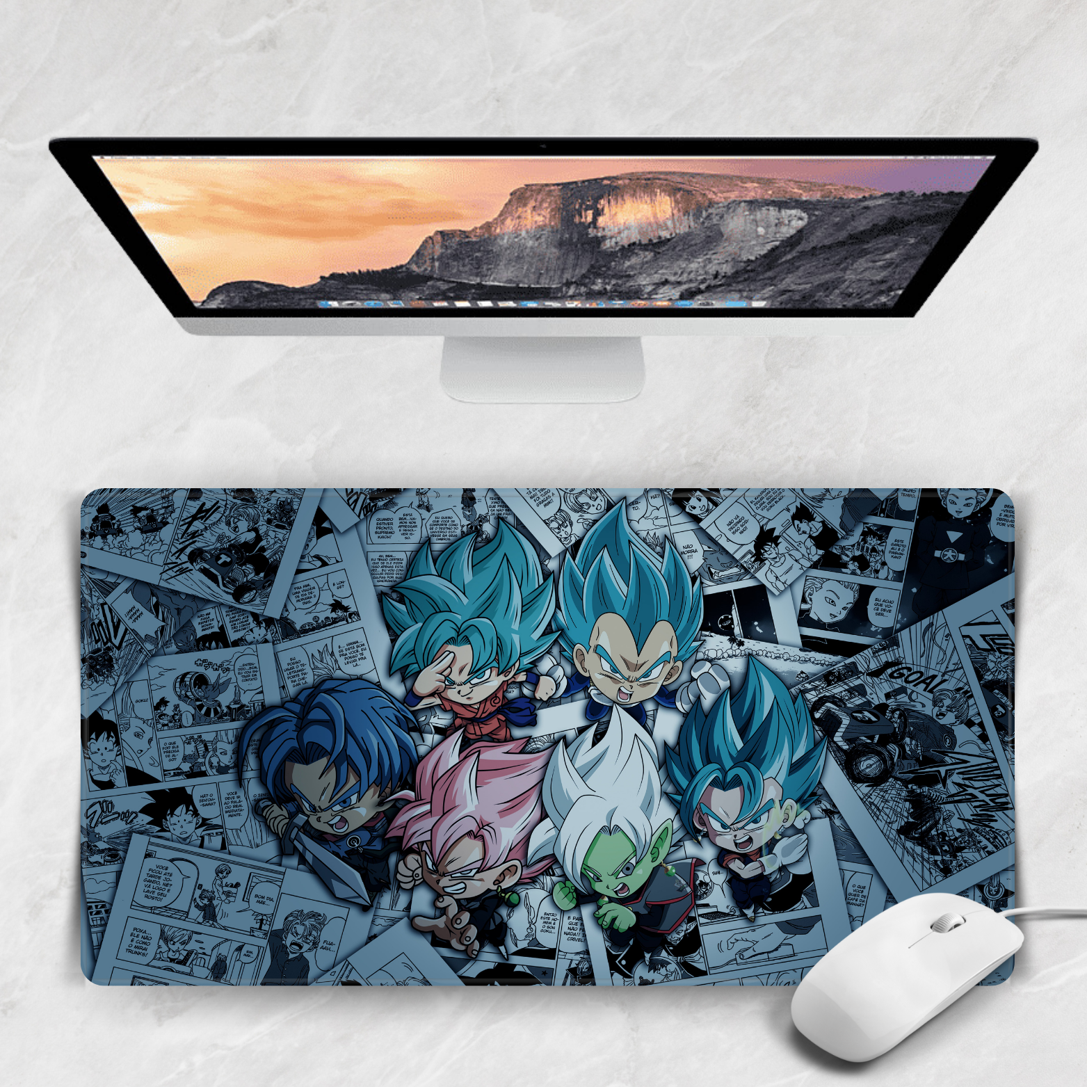 Replix Large Goku Anime Printed Mousepad with Smooth Mouse Control Mouse Pad for Laptop Mousepad