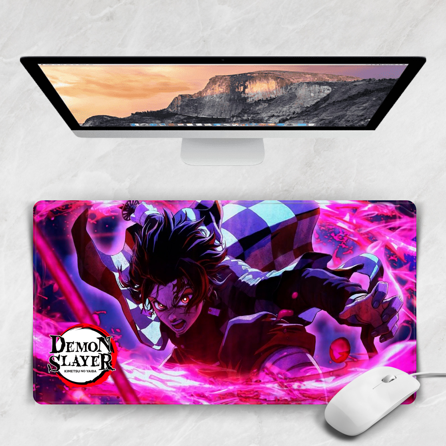Replix Large Tanjiro Anime Printed Mousepad with Smooth Mouse Control Mouse Pad for Laptop Mousepad
