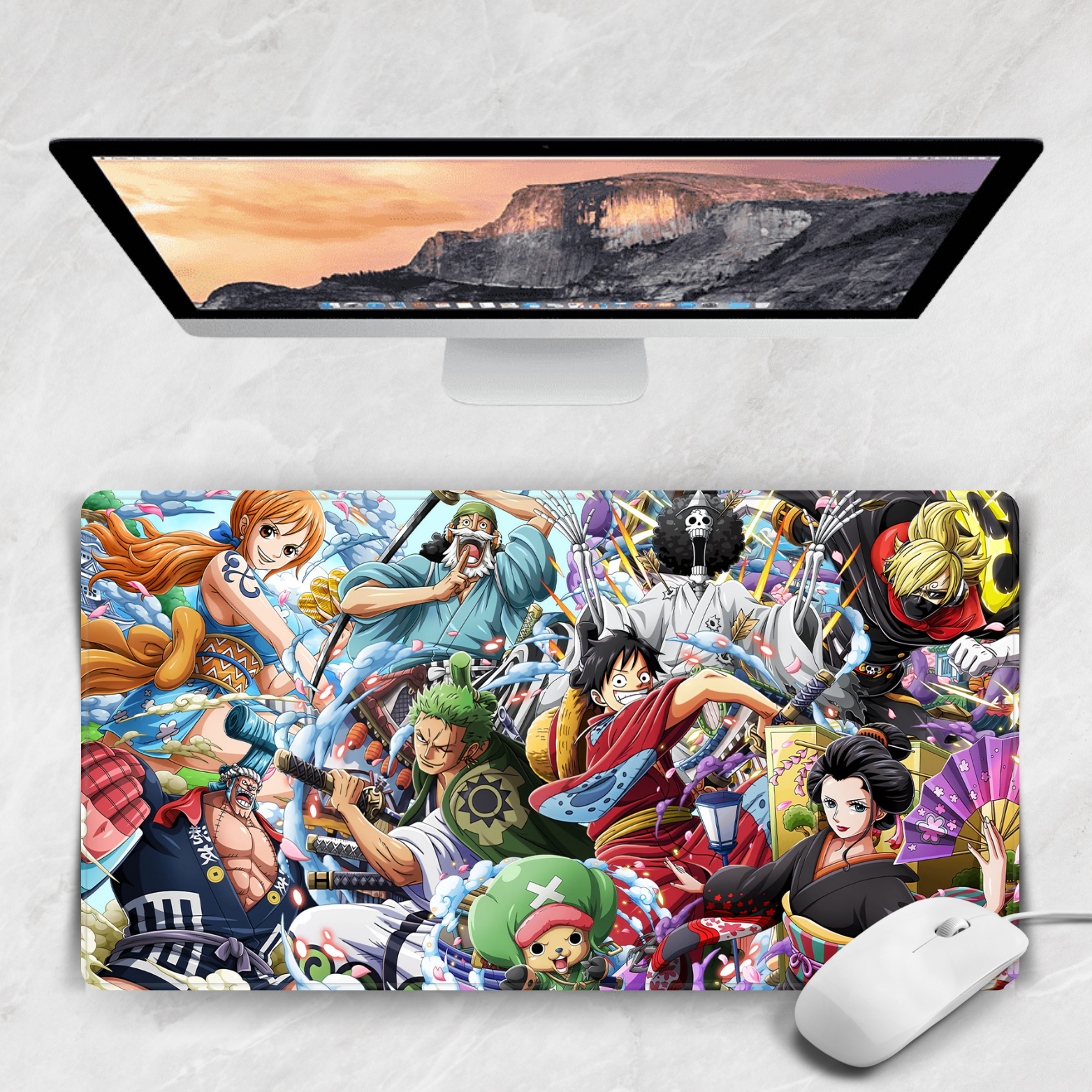 Replix Large One Piece Anime Printed Mousepad with Smooth Mouse Control Mouse Pad for Laptop Mousepad