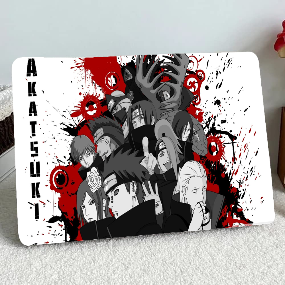 Replix White Akatsuki Anime Vinyl Laptop Skin with Free Sticker Compatible for All Laptops Vinyl Laptop Decal 15.6