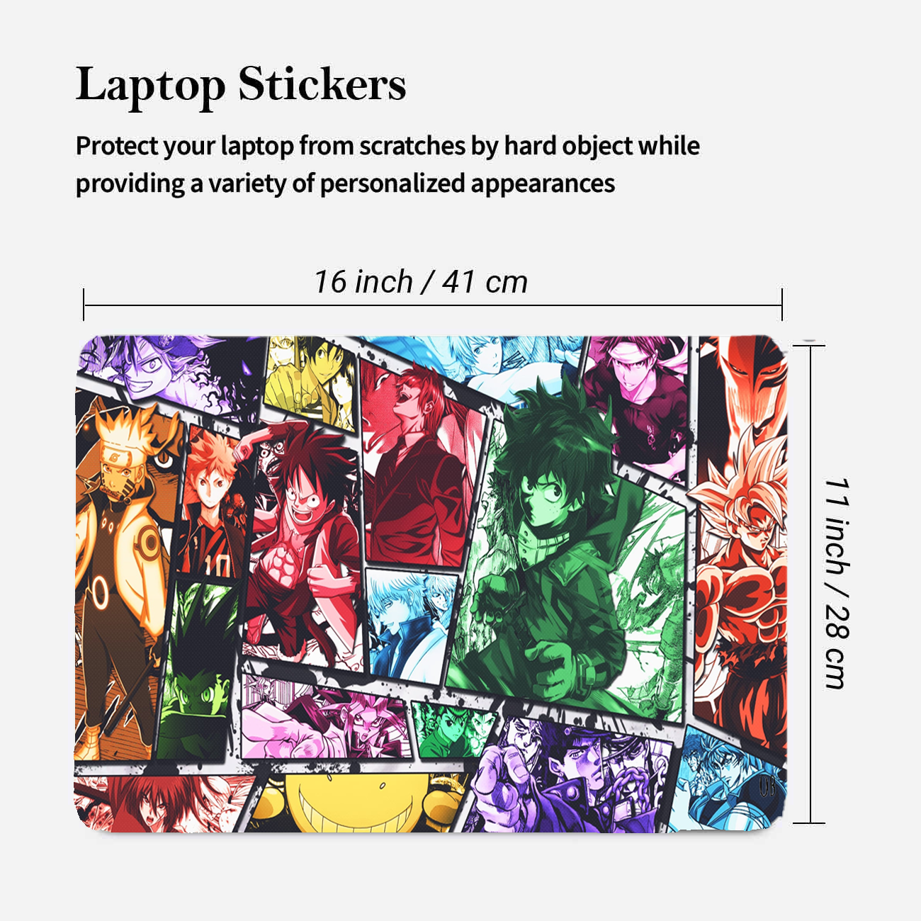 Replix Fight Anime Vinyl Laptop Skin with Free Sticker Compatible for All Laptops Vinyl Laptop Decal 15.6