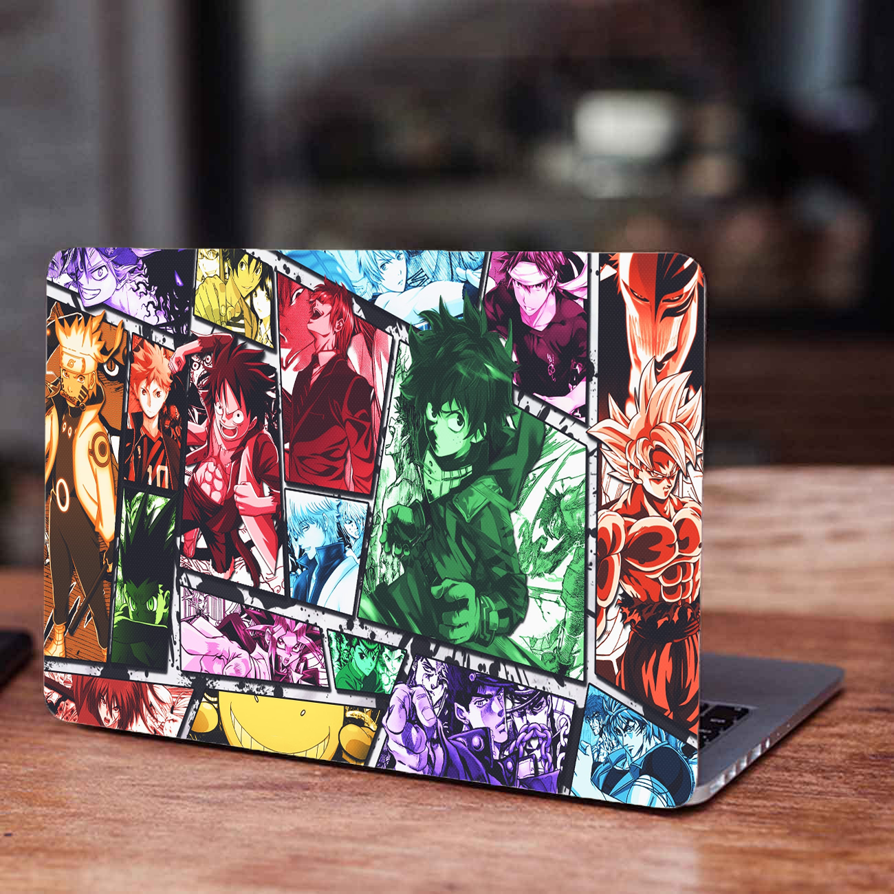 Replix Fight Anime Vinyl Laptop Skin with Free Sticker Compatible for All Laptops Vinyl Laptop Decal 15.6