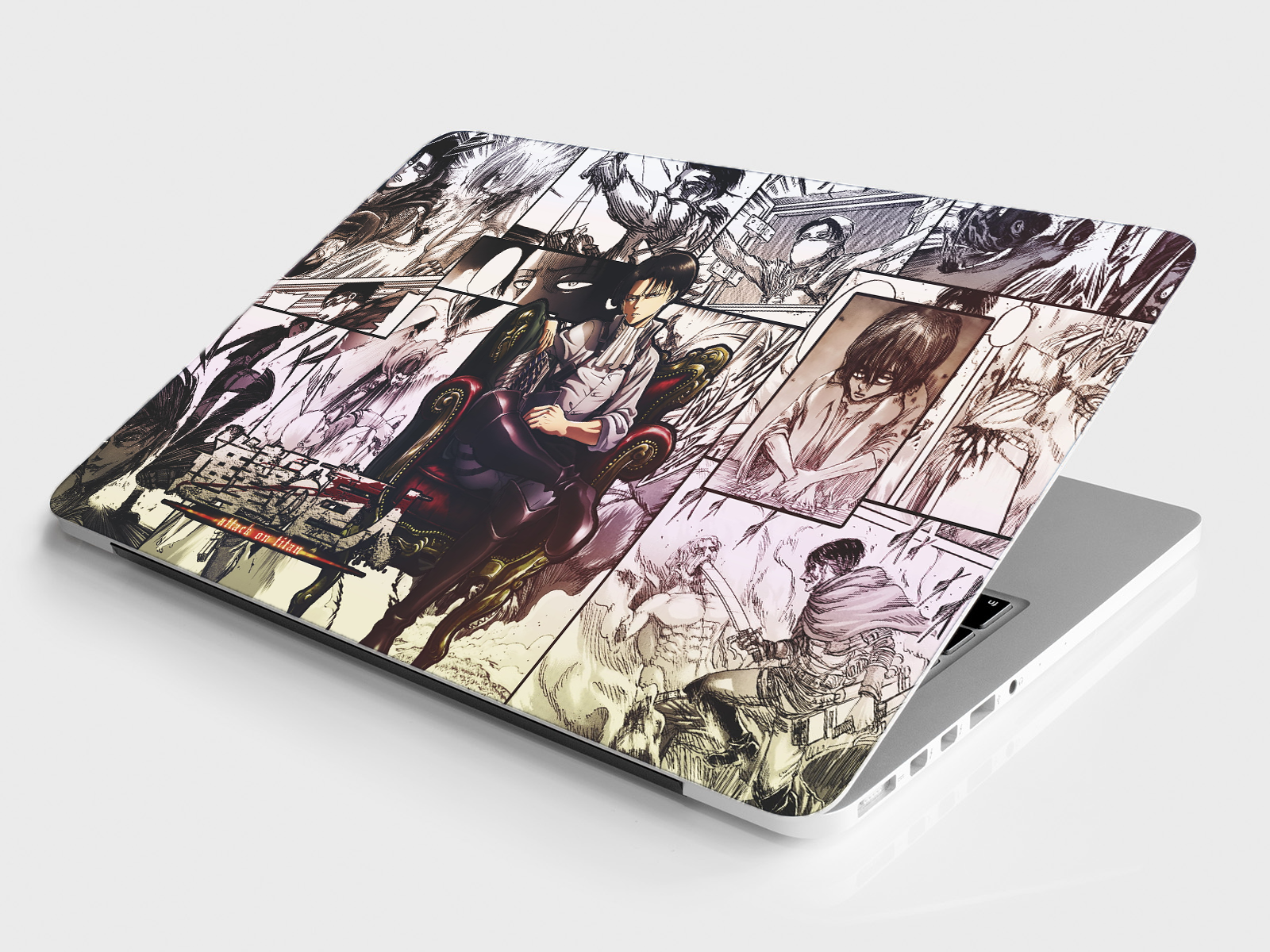 Replix Levi Anime Vinyl Laptop Skin with Free Sticker Compatible for All Laptops Vinyl Laptop Decal 15.6