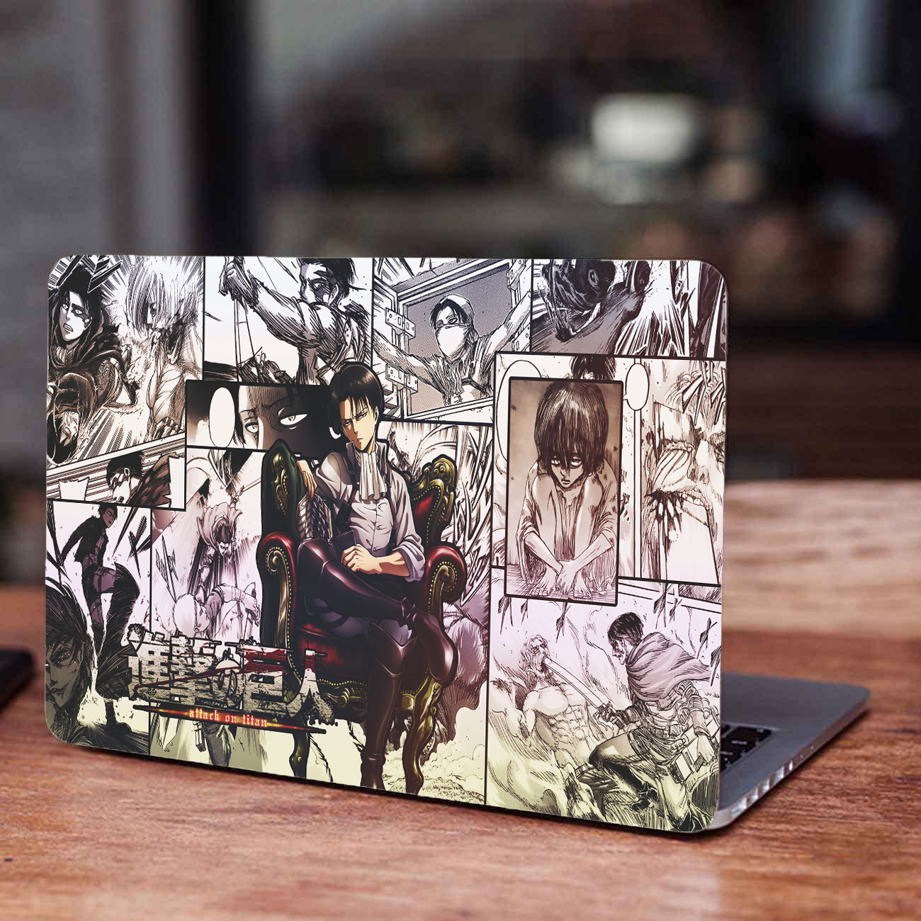 Replix Levi Anime Vinyl Laptop Skin with Free Sticker Compatible for All Laptops Vinyl Laptop Decal 15.6