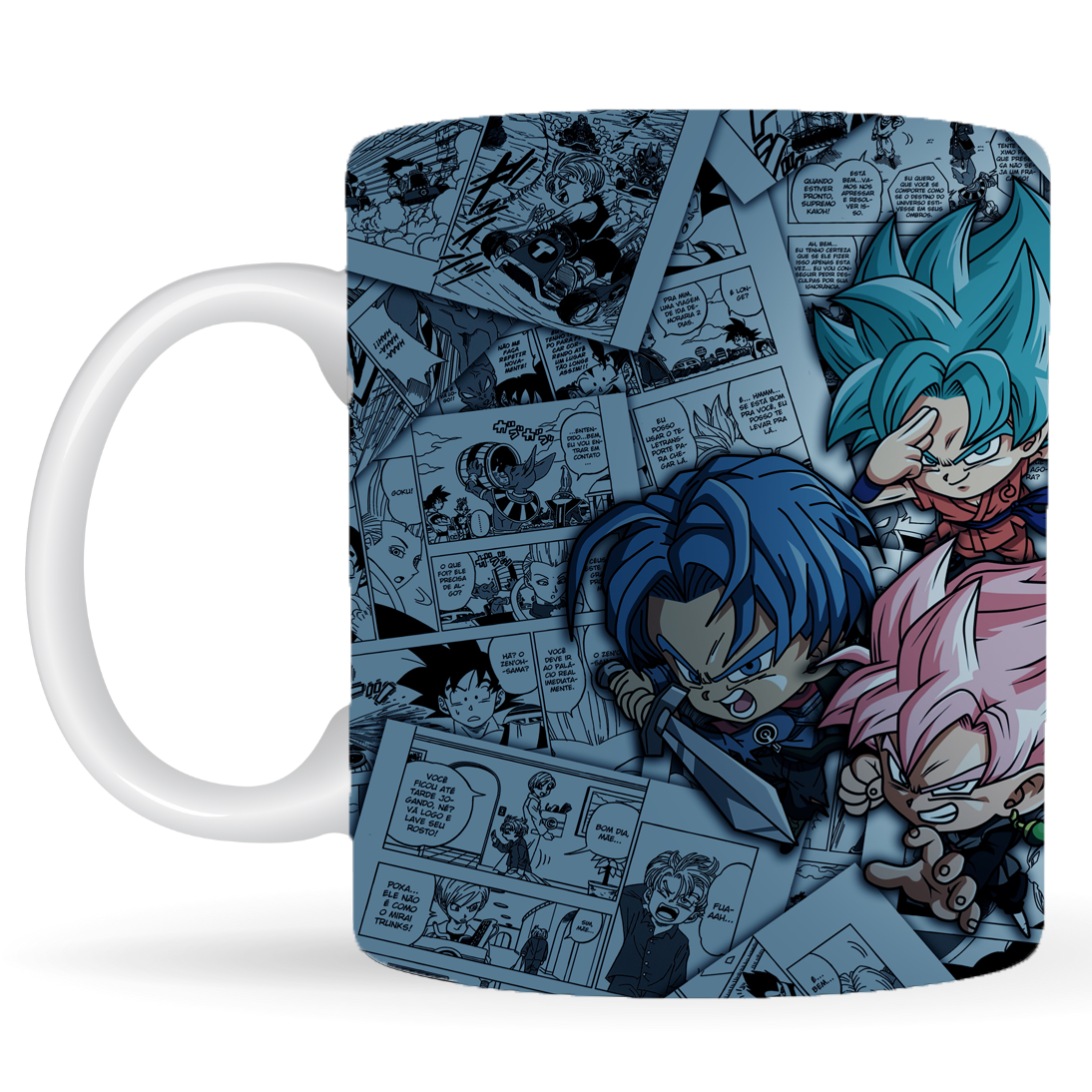 Replix Naruto Anime Printed Coffee Mug, White Ceramic Milk Mug Anime Printed, 350 ml for Gifting and Present (Little Goku)