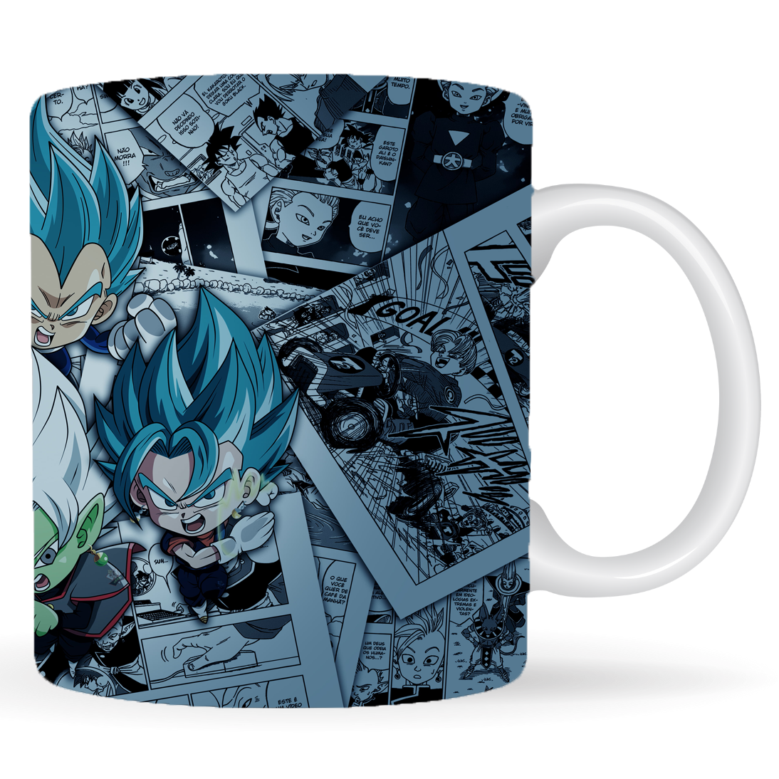 Replix Naruto Anime Printed Coffee Mug, White Ceramic Milk Mug Anime Printed, 350 ml for Gifting and Present (Little Goku)