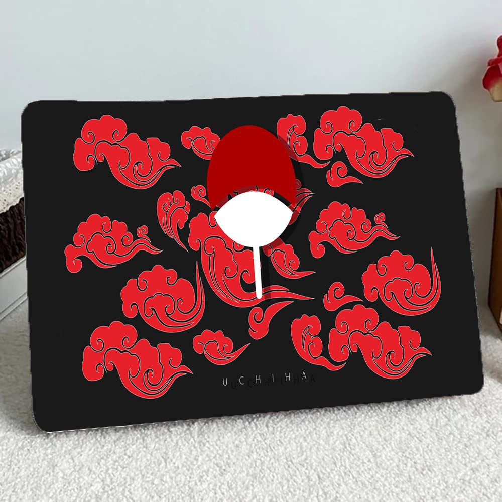 Replix Uchiha Flag Anime Vinyl Laptop Skin with Free Sticker Compatible for All Laptops Vinyl Laptop Decal 15.6