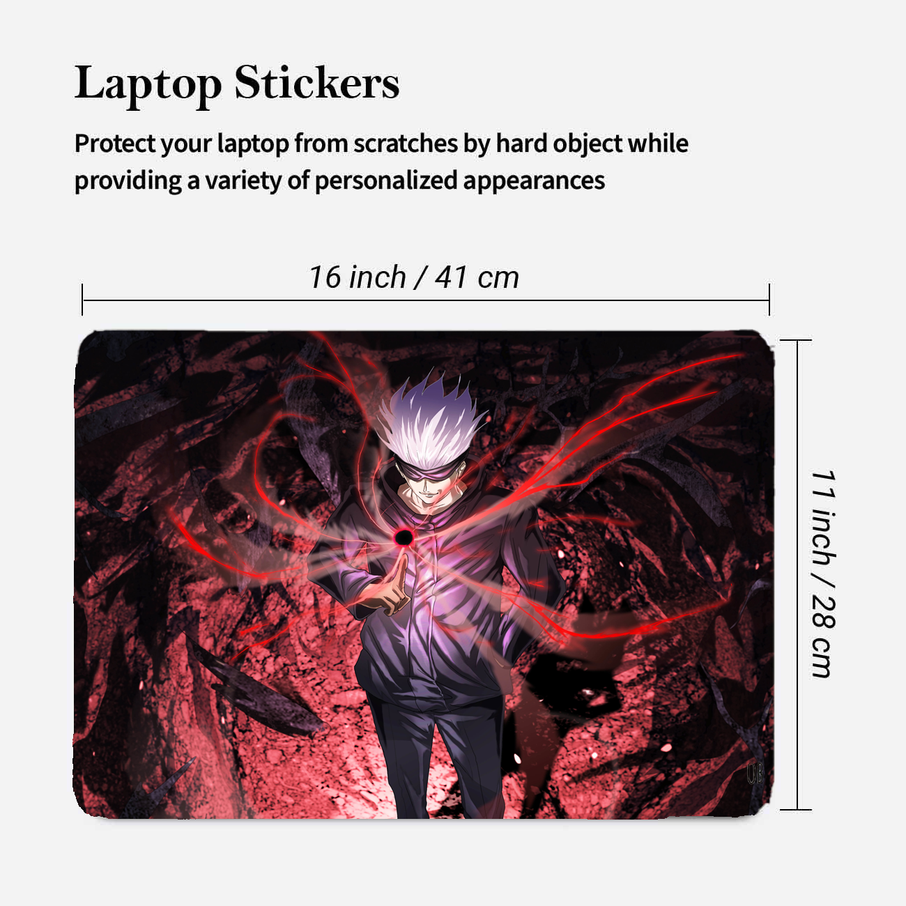 Replix Gojo 2 Anime Vinyl Laptop Skin with Free Sticker Compatible for All Laptops Vinyl Laptop Decal 15.6