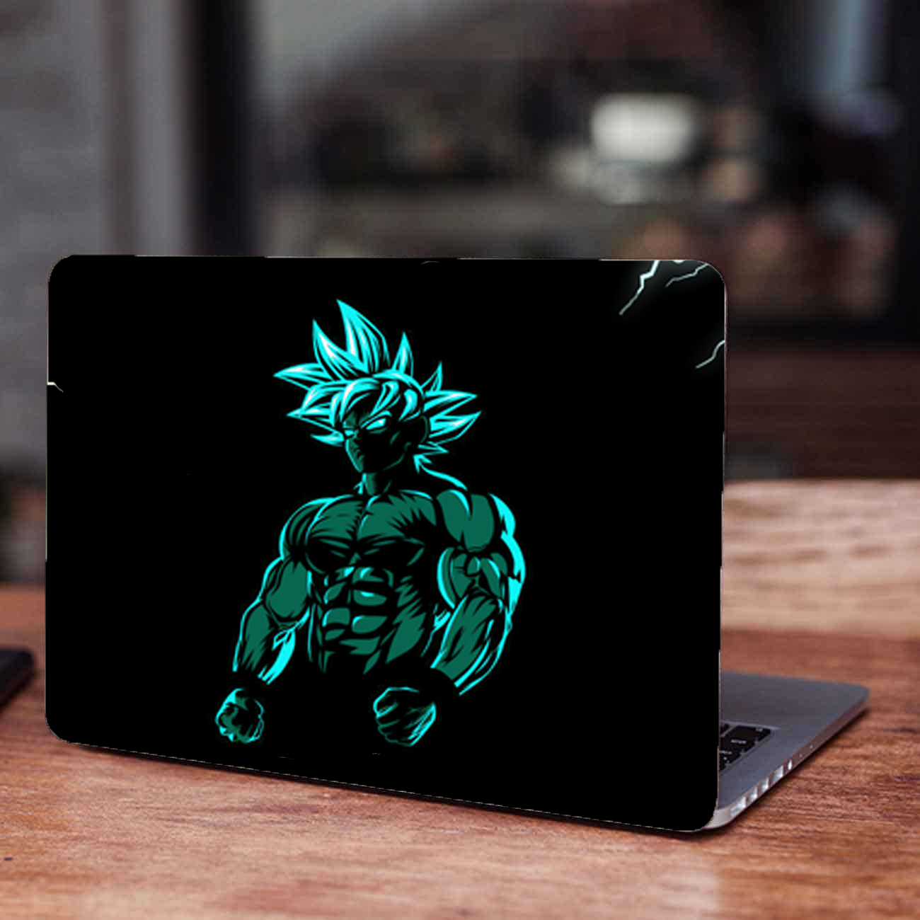 Replix Goku Anime Vinyl Laptop Skin with Free Sticker Compatible for All Laptops Vinyl Laptop Decal 15.6