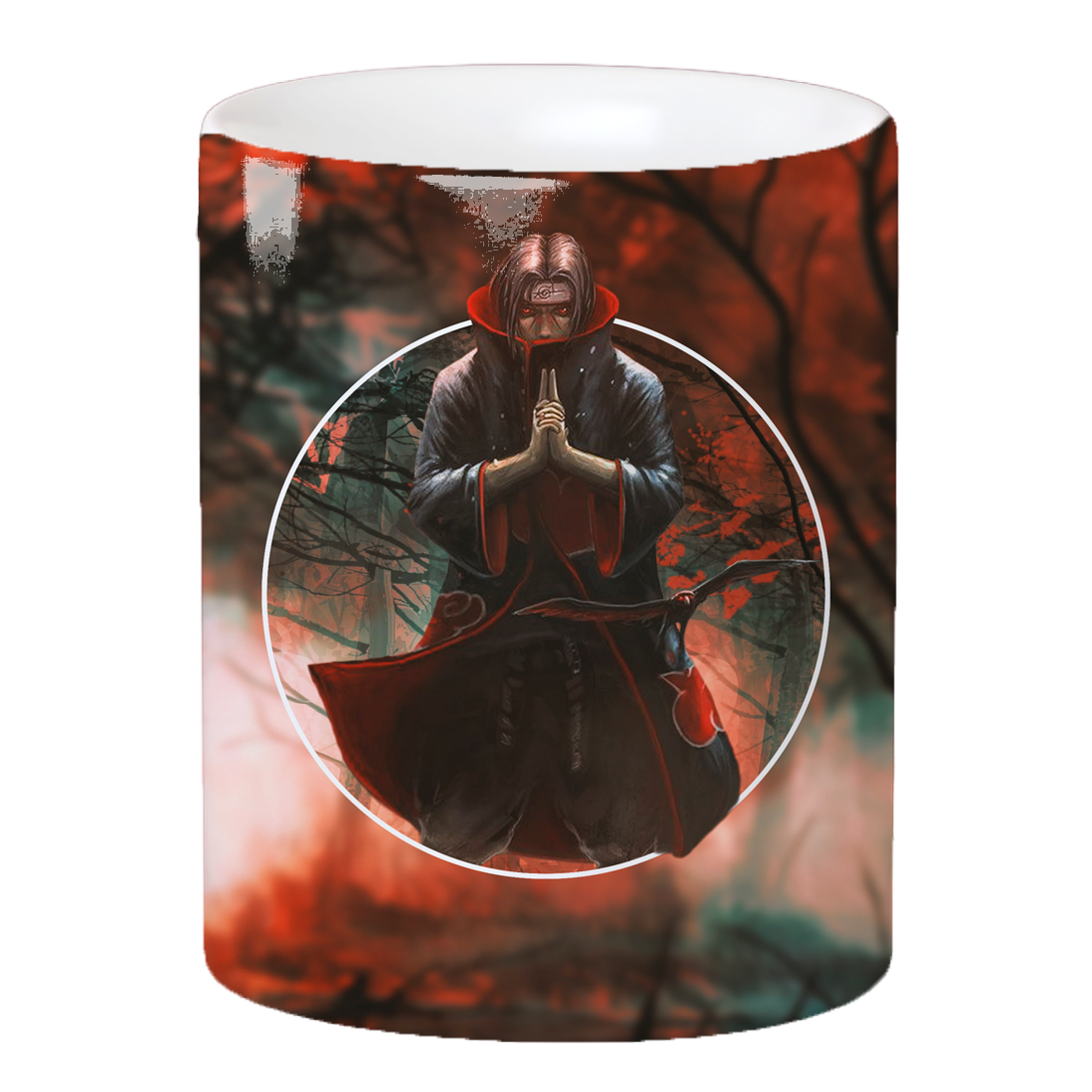 Replix Naruto Anime Printed Coffee Mug, White Ceramic Milk Mug Anime Printed, 350 ml for Gifting and Present (Itachi B)