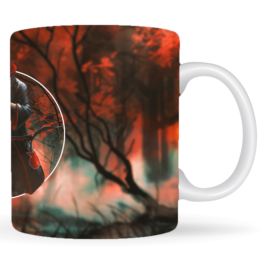 Replix Naruto Anime Printed Coffee Mug, White Ceramic Milk Mug Anime Printed, 350 ml for Gifting and Present (Itachi B)