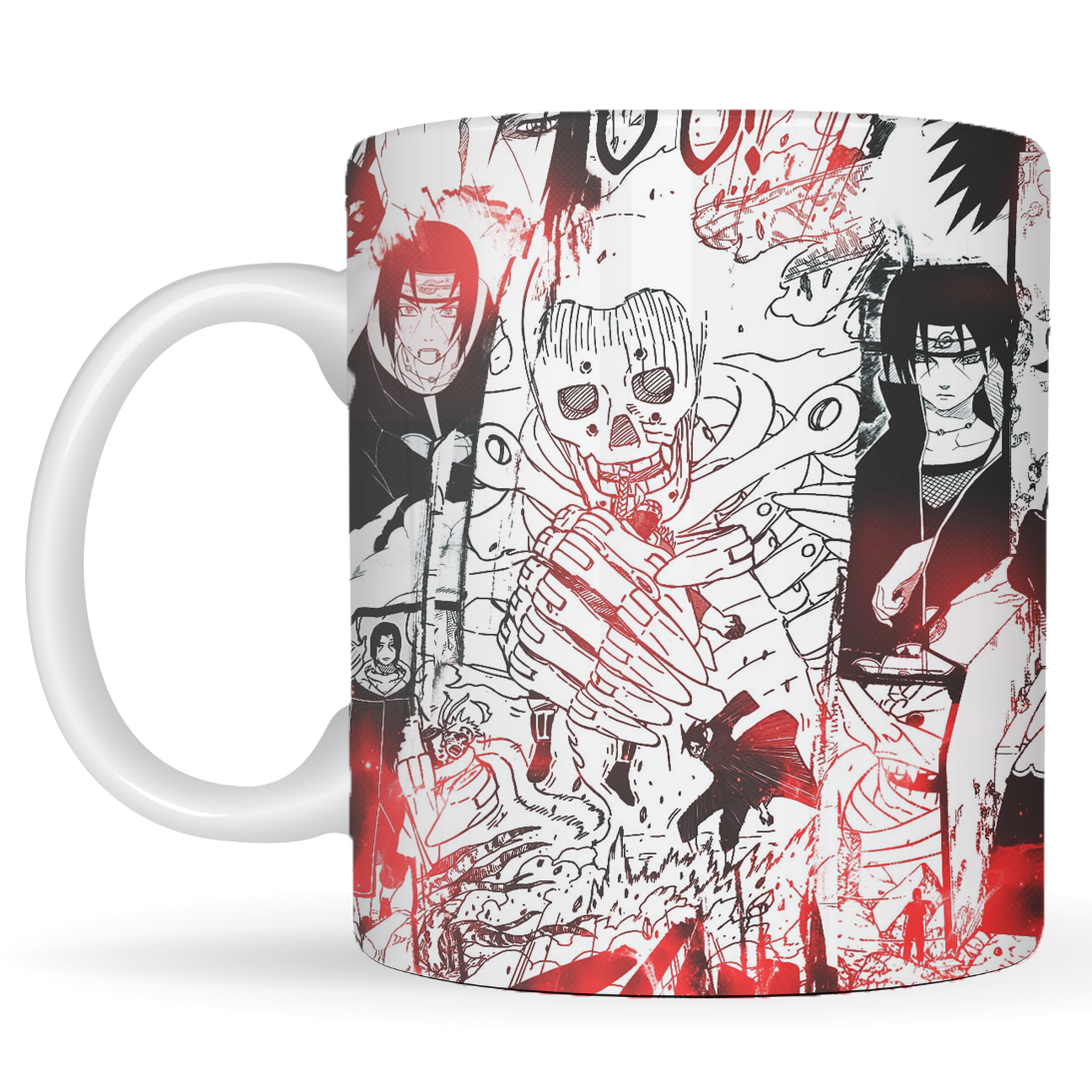 Replix Naruto Anime Printed Coffee Mug, White Ceramic Milk Mug Anime Printed, 350 ml for Gifting and Present (Itachi A)