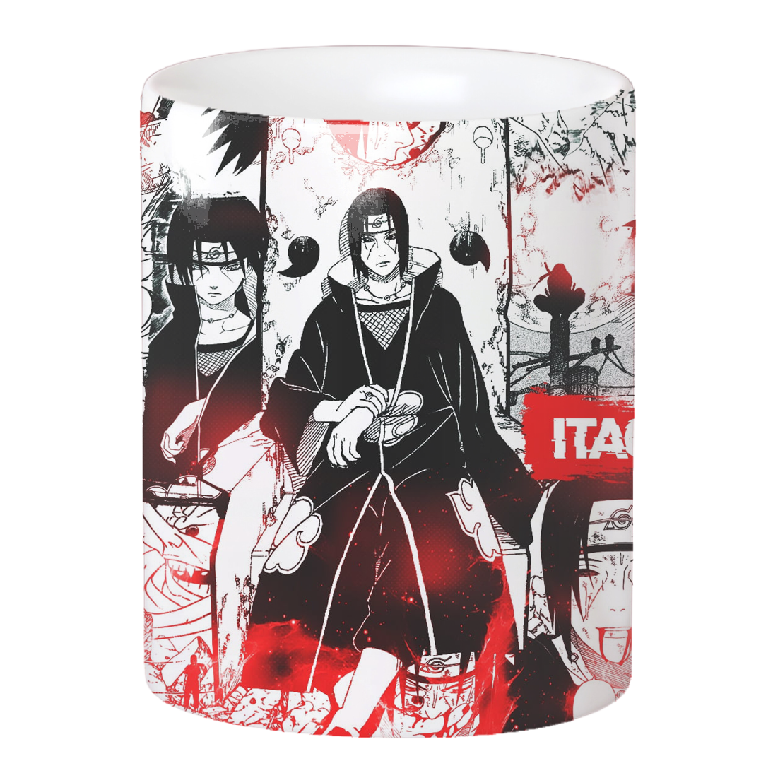 Replix Naruto Anime Printed Coffee Mug, White Ceramic Milk Mug Anime Printed, 350 ml for Gifting and Present (Itachi A)