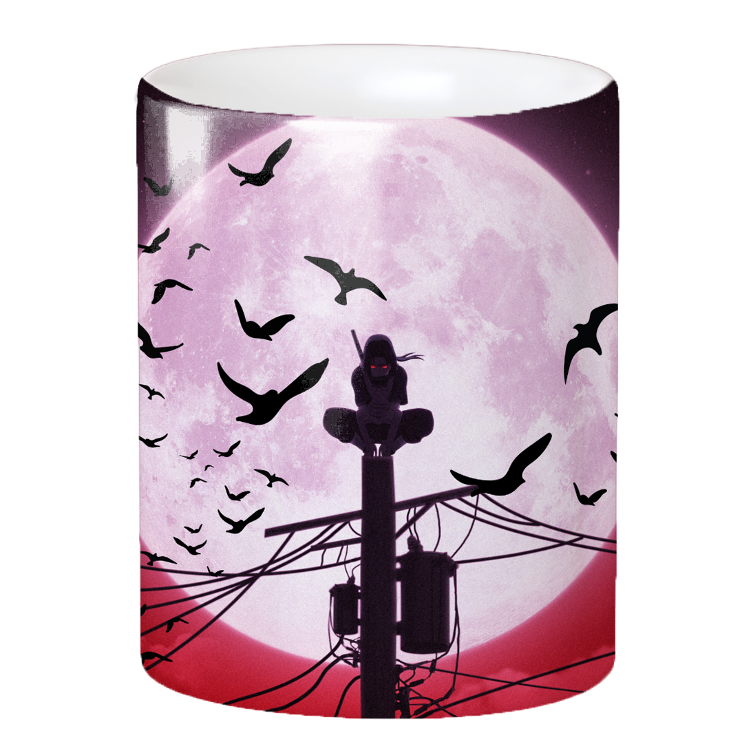 Replix Naruto Anime Printed Coffee Mug, White Ceramic Milk Mug Anime Printed, 350 ml for Gifting and Present (Itachi C)
