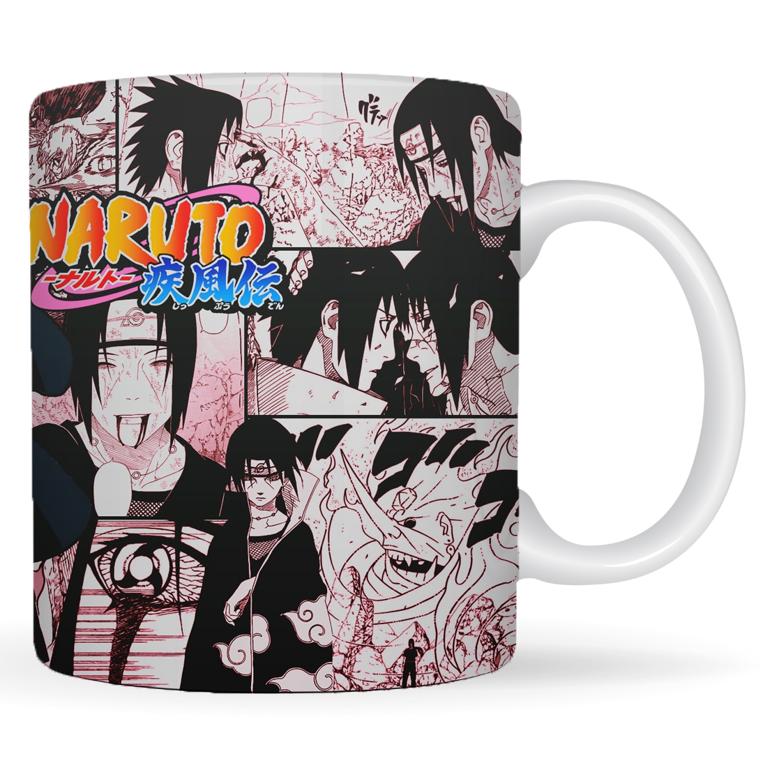 Replix Naruto Anime Printed Coffee Mug, White Ceramic Milk Mug Anime Printed, 350 ml for Gifting and Present (Naruto B)