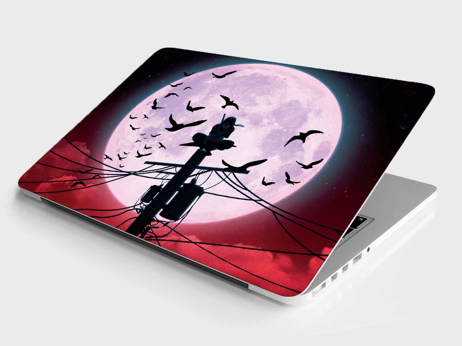 Replix Itachi Anime Vinyl Laptop Skin with Free Sticker Compatible for All Laptops Vinyl Laptop Decal 15.6