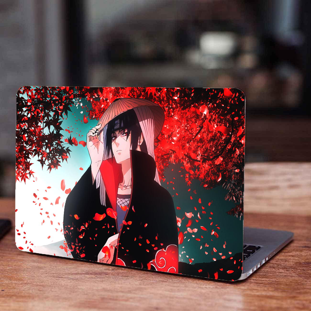 Replix Itachi 10 Anime Vinyl Laptop Skin with Free Sticker Compatible for All Laptops Vinyl Laptop Decal 15.6