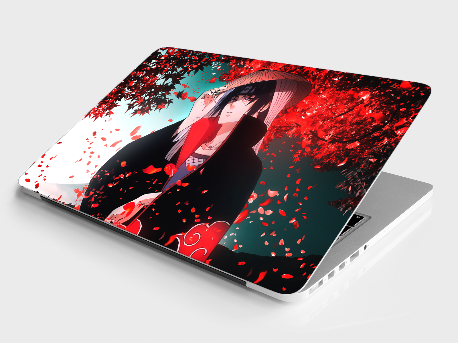 Replix Itachi 10 Anime Vinyl Laptop Skin with Free Sticker Compatible for All Laptops Vinyl Laptop Decal 15.6