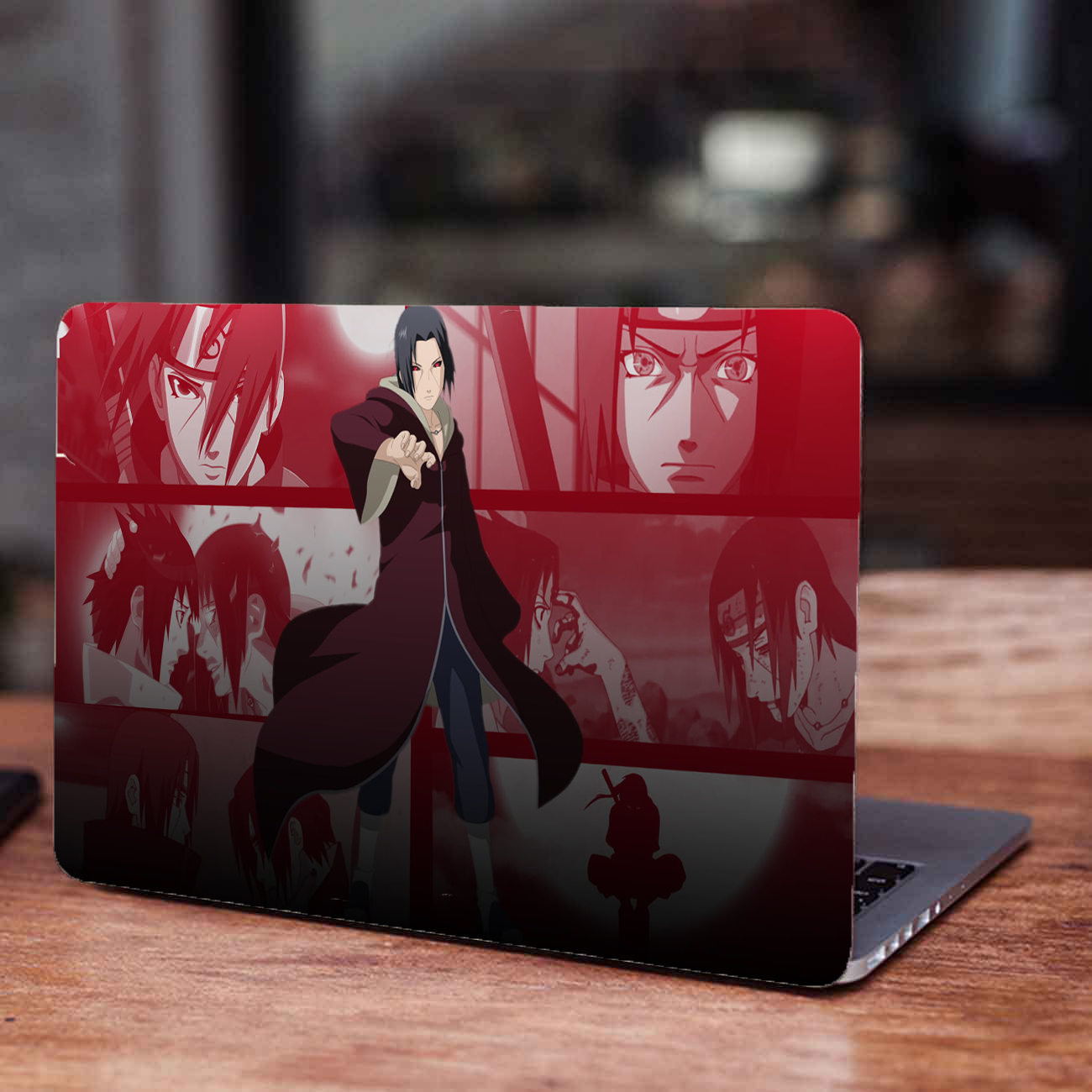 Replix Itachi 4 Anime Vinyl Laptop Skin with Free Sticker Compatible for All Laptops Vinyl Laptop Decal 15.6