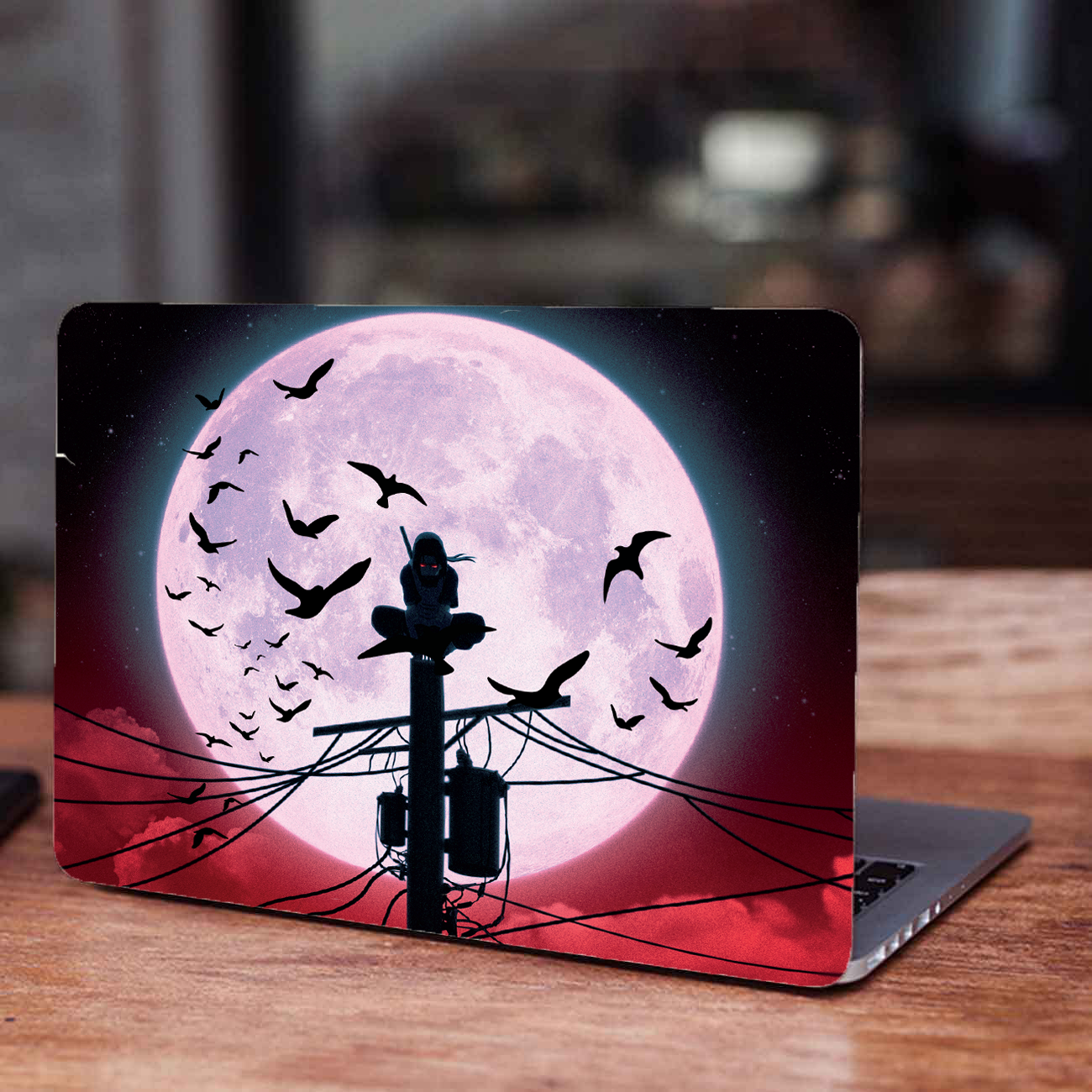 Replix Itachi Anime Vinyl Laptop Skin with Free Sticker Compatible for All Laptops Vinyl Laptop Decal 15.6