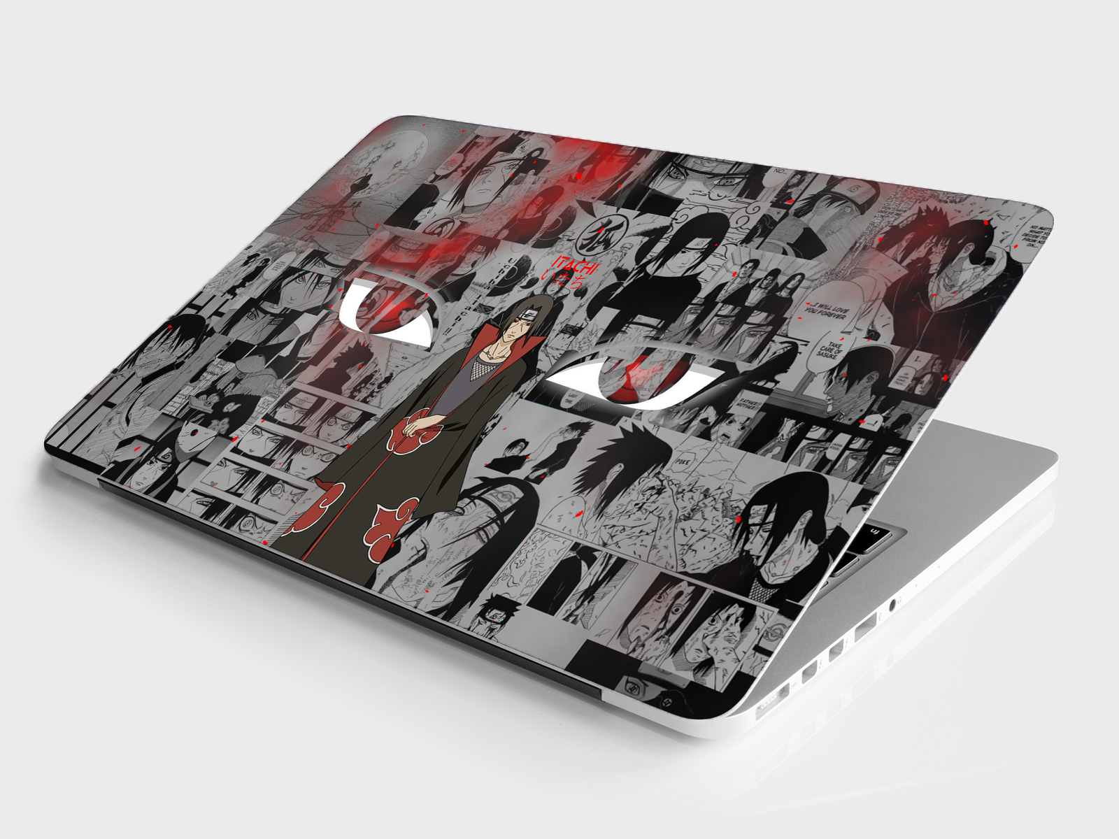 Replix Itachi 5 Anime Vinyl Laptop Skin with Free Sticker Compatible for All Laptops Vinyl Laptop Decal 15.6