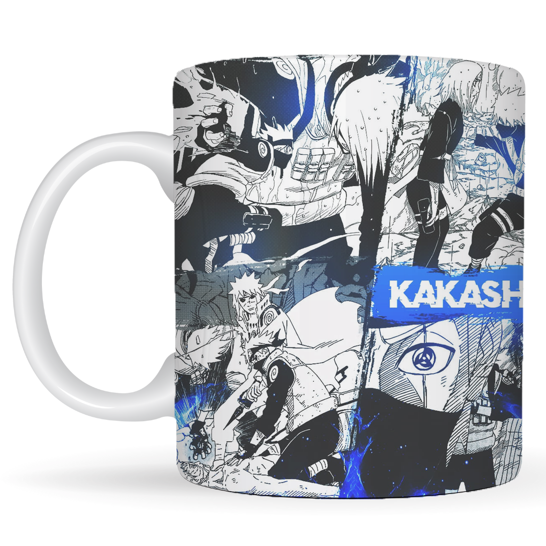 Replix Naruto Anime Printed Coffee Mug, White Ceramic Milk Mug Anime Printed, 350 ml for Gifting and Present (Kakashi 2)