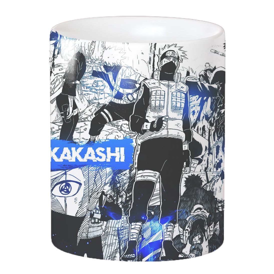 Replix Naruto Anime Printed Coffee Mug, White Ceramic Milk Mug Anime Printed, 350 ml for Gifting and Present (Kakashi 2)