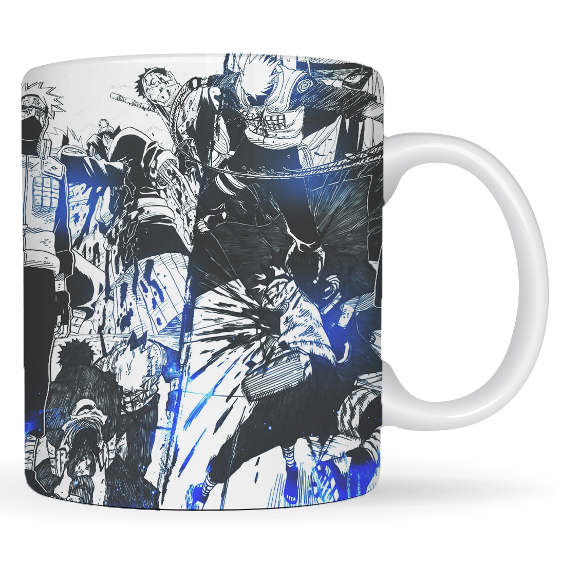 Replix Naruto Anime Printed Coffee Mug, White Ceramic Milk Mug Anime Printed, 350 ml for Gifting and Present (Kakashi 2)
