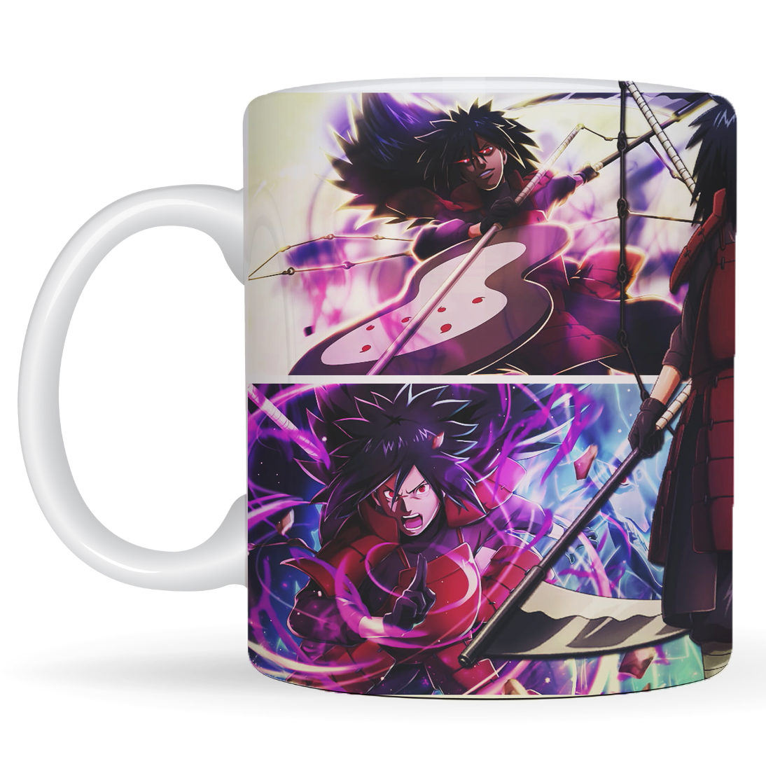 Replix Naruto Anime Printed Coffee Mug, White Ceramic Milk Mug Anime Printed, 350 ml for Gifting and Present (Madara B)