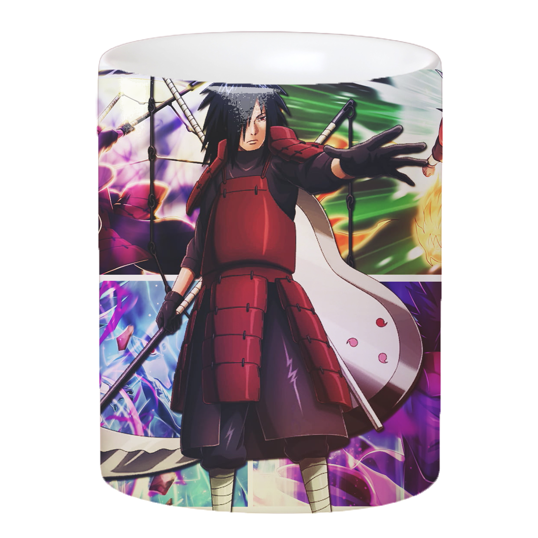 Replix Naruto Anime Printed Coffee Mug, White Ceramic Milk Mug Anime Printed, 350 ml for Gifting and Present (Madara B)