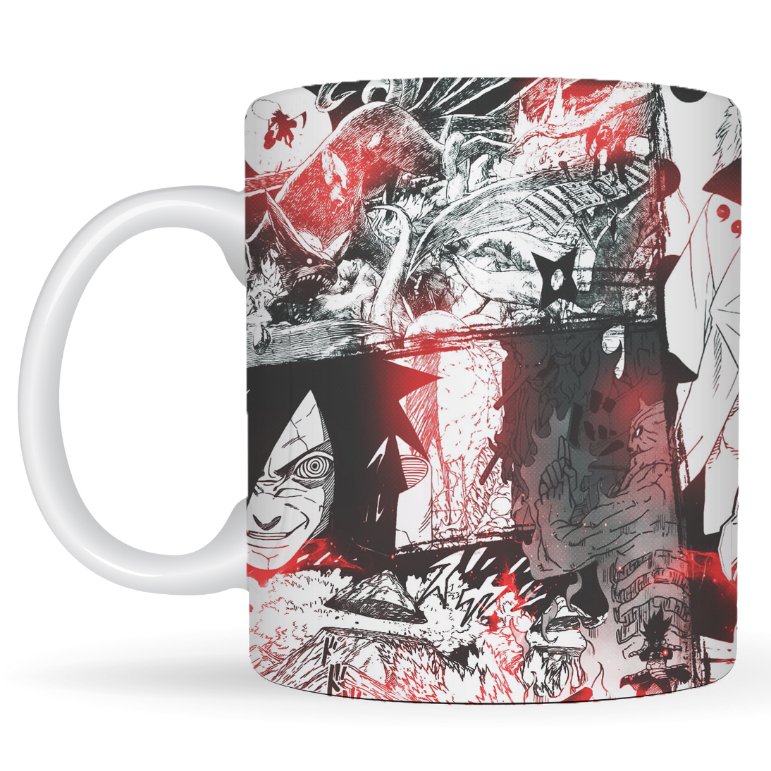 Replix Naruto Anime Printed Coffee Mug, White Ceramic Milk Mug Anime Printed, 350 ml for Gifting and Present (MadaraNew)