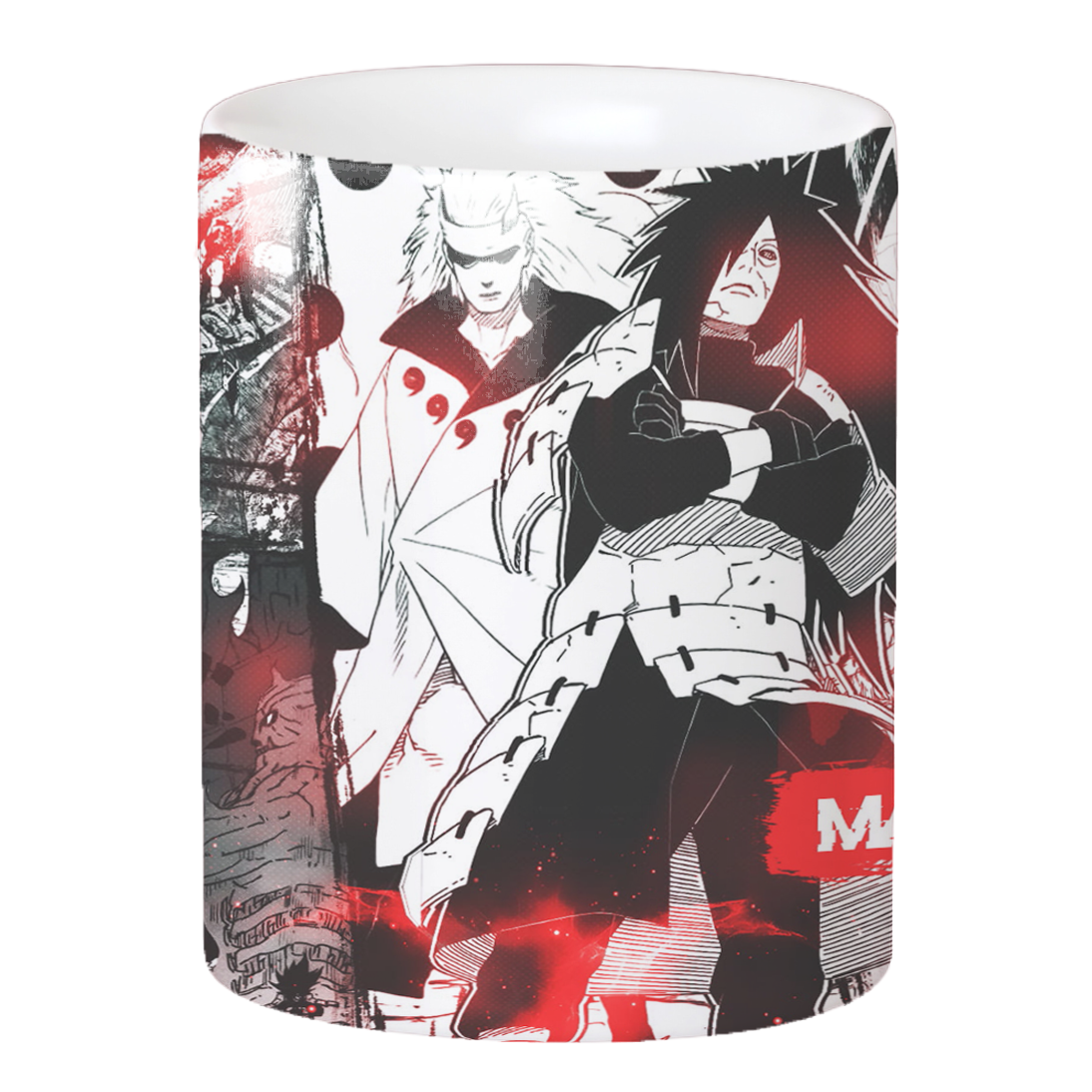 Replix Naruto Anime Printed Coffee Mug, White Ceramic Milk Mug Anime Printed, 350 ml for Gifting and Present (MadaraNew)