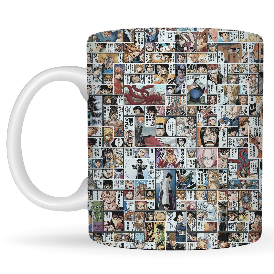Replix Naruto Anime Printed Coffee Mug, White Ceramic Milk Mug Anime Printed, 350 ml for Gifting and Present (Manga)