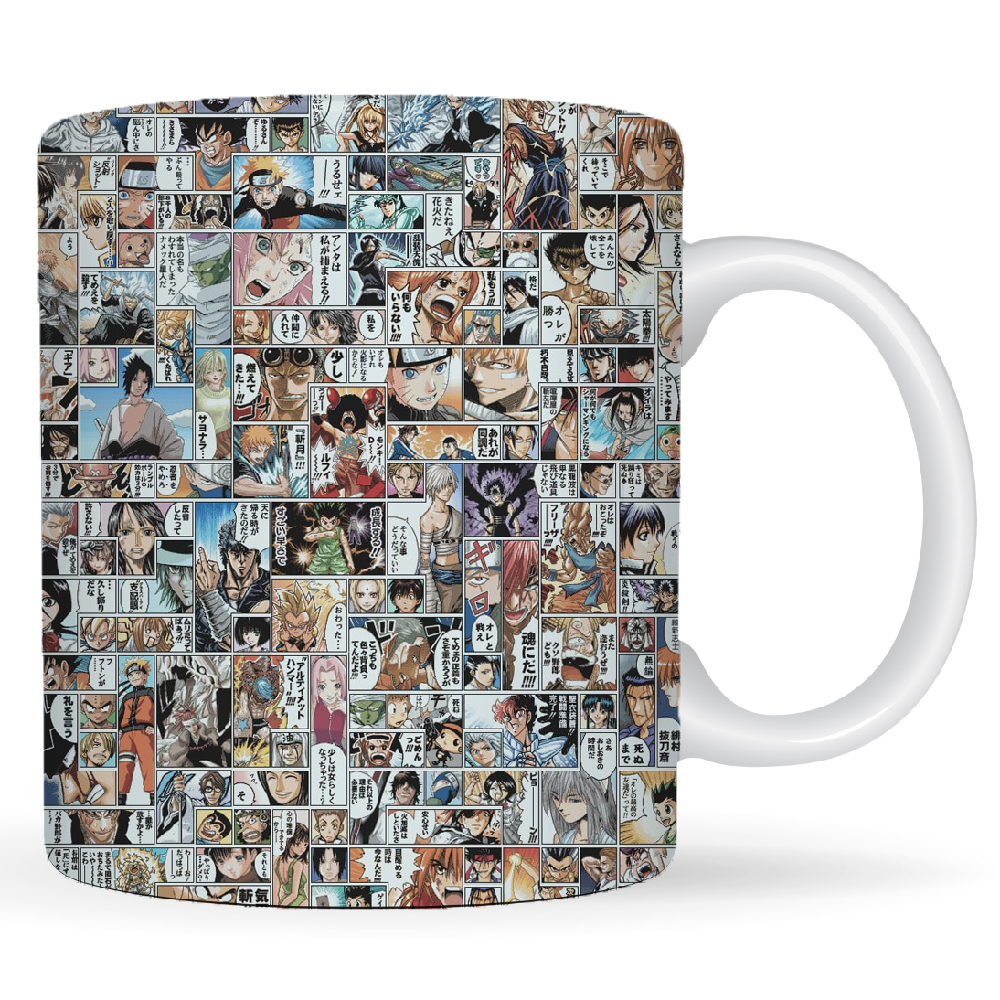 Replix Naruto Anime Printed Coffee Mug, White Ceramic Milk Mug Anime Printed, 350 ml for Gifting and Present (Manga)
