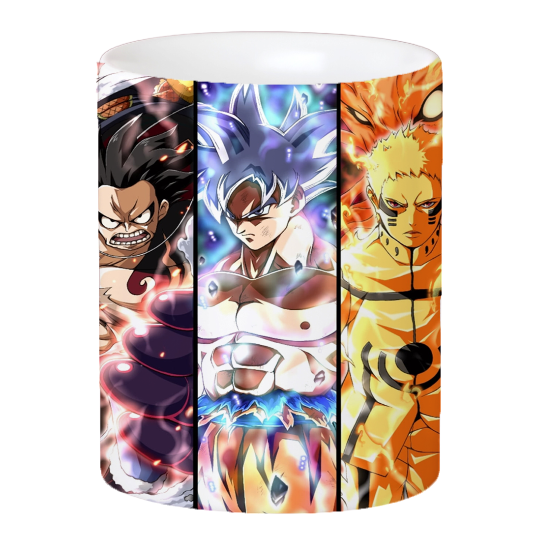 Replix Naruto Anime Printed Coffee Mug, White Ceramic Milk Mug Anime Printed, 350 ml for Gifting and Present (Mix)
