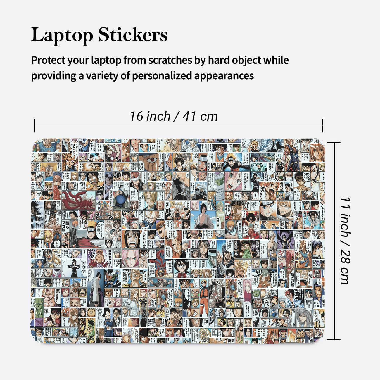 Replix Manga Anime Vinyl Laptop Skin with Free Sticker Compatible for All Laptops Vinyl Laptop Decal 15.6