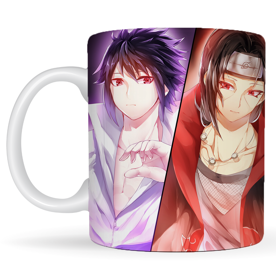 Replix Naruto Anime Printed Coffee Mug, White Ceramic Milk Mug Anime Printed, 350 ml for Gifting and Present (Uchiha)