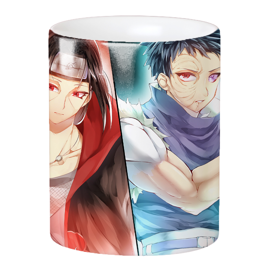 Replix Naruto Anime Printed Coffee Mug, White Ceramic Milk Mug Anime Printed, 350 ml for Gifting and Present (Uchiha)