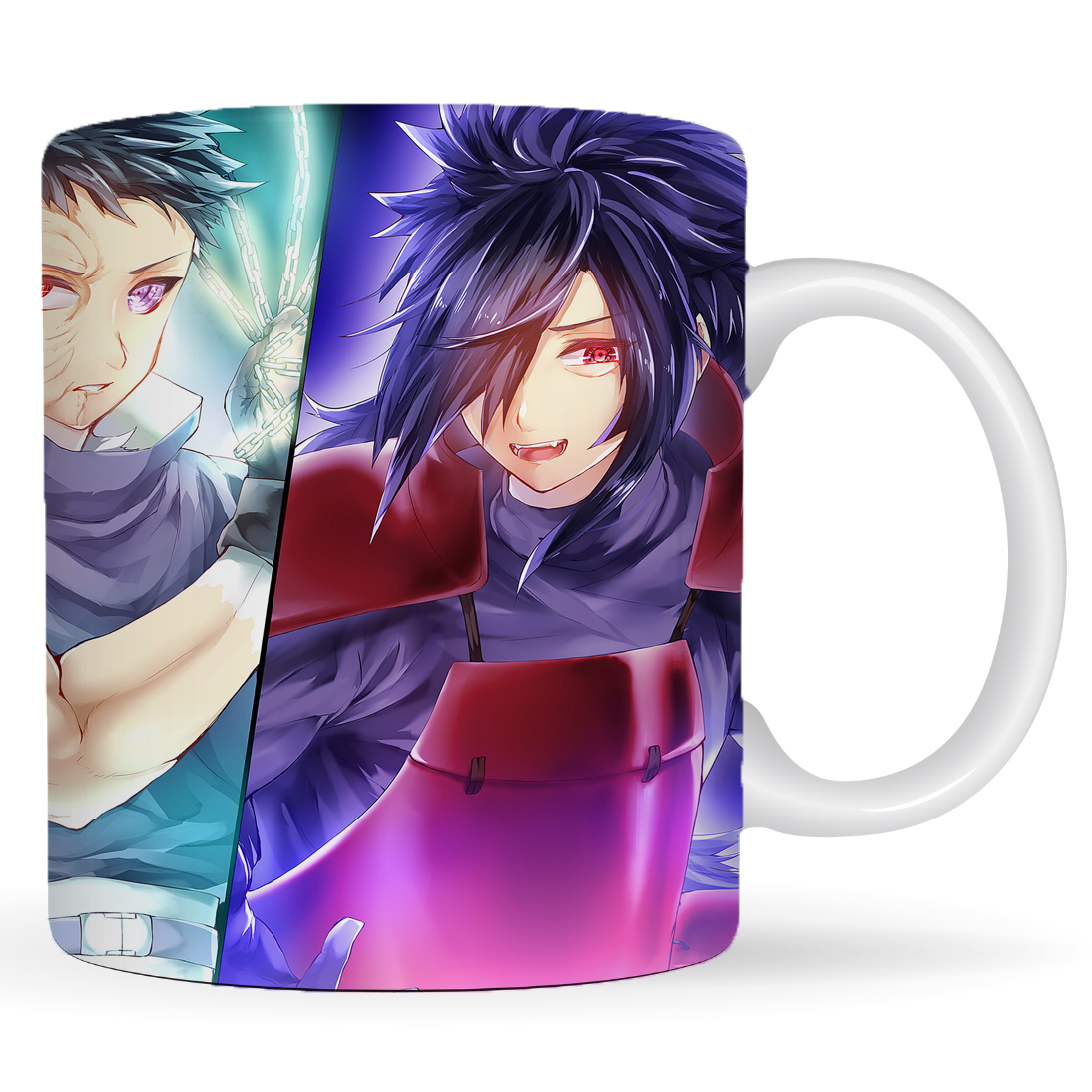 Replix Naruto Anime Printed Coffee Mug, White Ceramic Milk Mug Anime Printed, 350 ml for Gifting and Present (Uchiha)