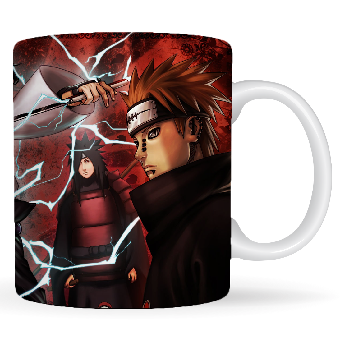 Replix Naruto Anime Printed Coffee Mug, White Ceramic Milk Mug Anime Printed, 350 ml for Gifting and Present (Sasuke)